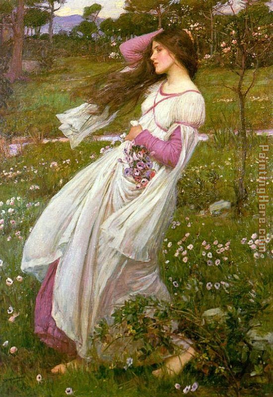 Waterhouse Windswept painting - John William Waterhouse Waterhouse Windswept art painting
